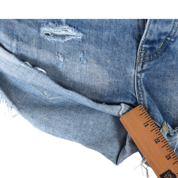 OneTeaspoon Bandits Distressed Denim Shorts Sz 24 Cutoff Grunge Y2K - Picture 10 of 10